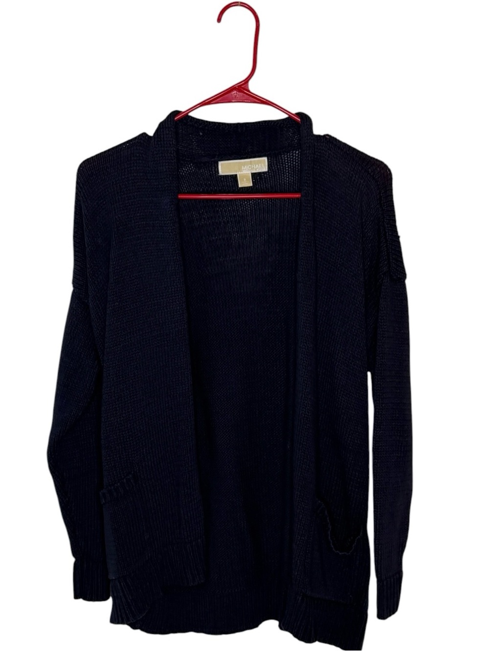 Michael Kors women’s navy Open-Front Cardigan Sweater